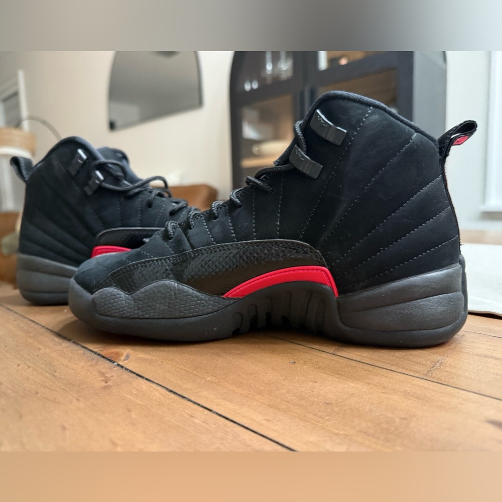 Jordan 12 Retro Black Rush Pink high top  - size 6
